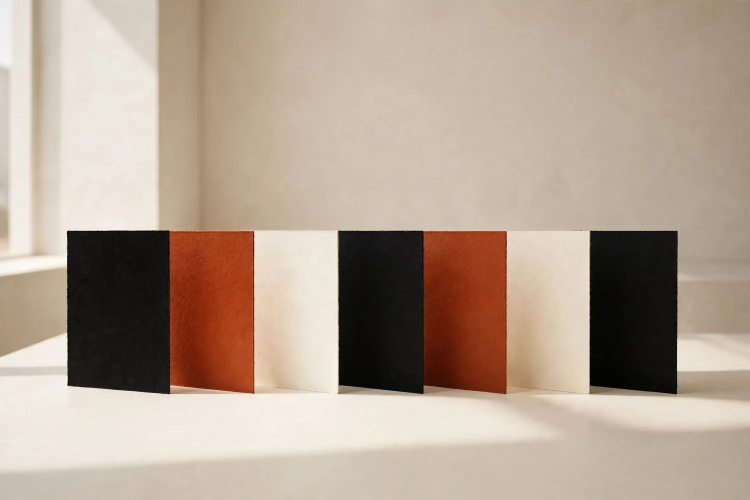 A row of square panels