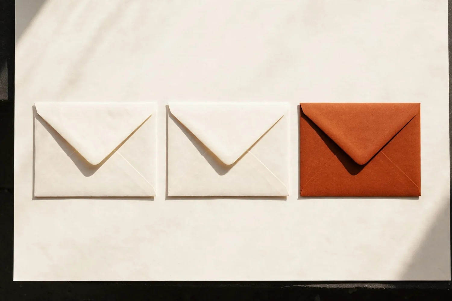 Three envelopes
